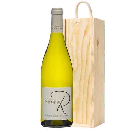 Domaine Roger Neveu Pouilly-Fume - White Wine 75cl In Pine Wooden Gift Box